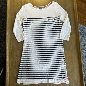 NEW Knit 360 sweater Dress Lightweight midi beachwear striped front pocket dress